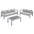 Shore 3 Piece Sunbrella Fabric Outdoor Patio Aluminum Set by Modway by HouseOfZazla