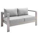 Shore 3 Piece Sunbrella Fabric Outdoor Patio Aluminum Set by Modway by HouseOfZazla