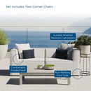 Saybrook 2-Piece Outdoor Patio Upholstered Sectional Sofa Loveseat by Modway by HouseOfZazla