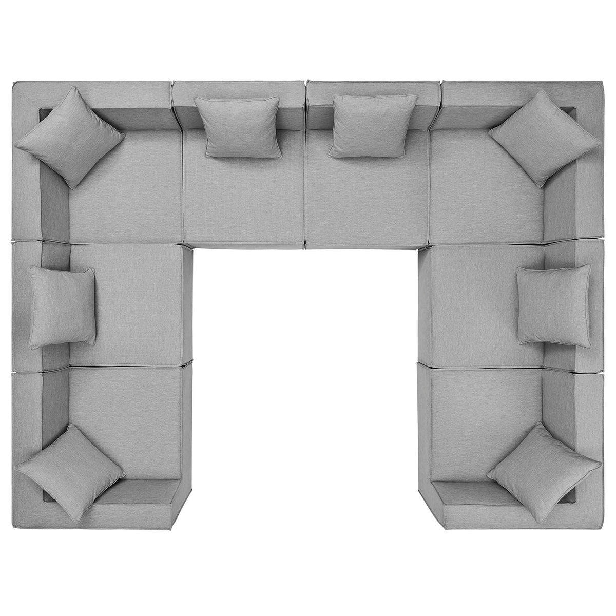 Saybrook 8-Piece Outdoor Patio Upholstered Sectional Sofa by Modway, photo 21 of 21