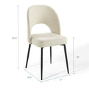 Rouse Upholstered Fabric Dining Side Chair Set of 2 by Modway