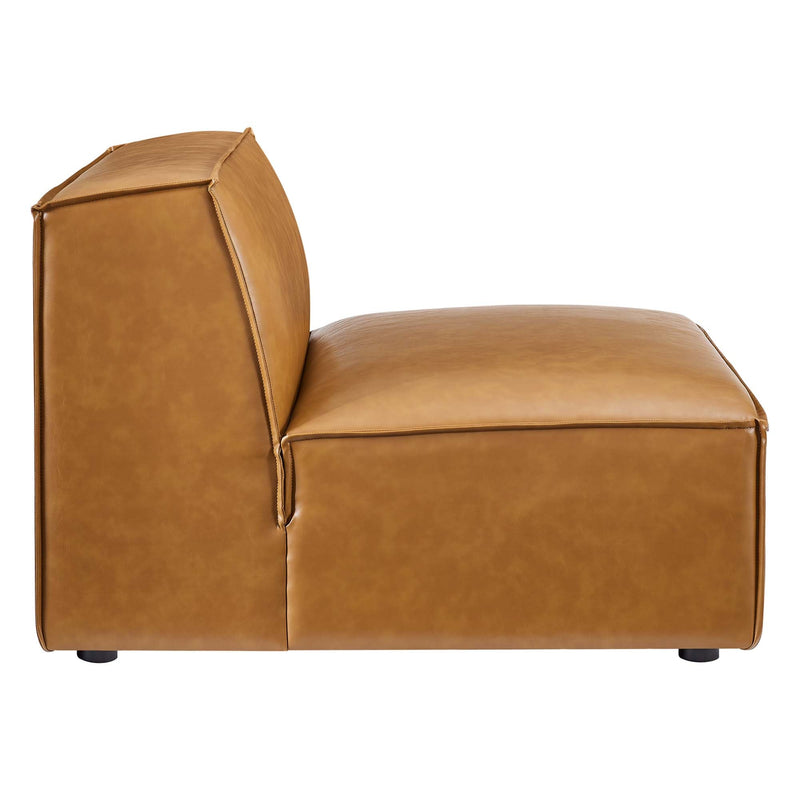 Restore Vegan Leather Sectional Sofa Armless Chair by Modway, photo 2 of 7