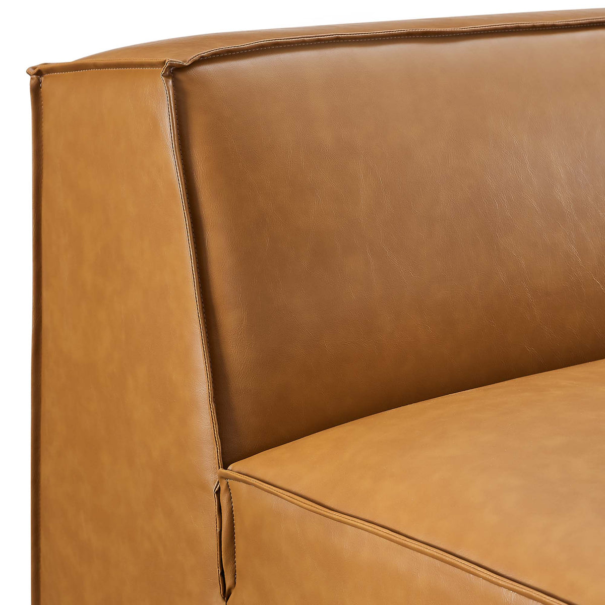 Restore Vegan Leather Sectional Sofa Armless Chair by Modway, photo 5 of 7