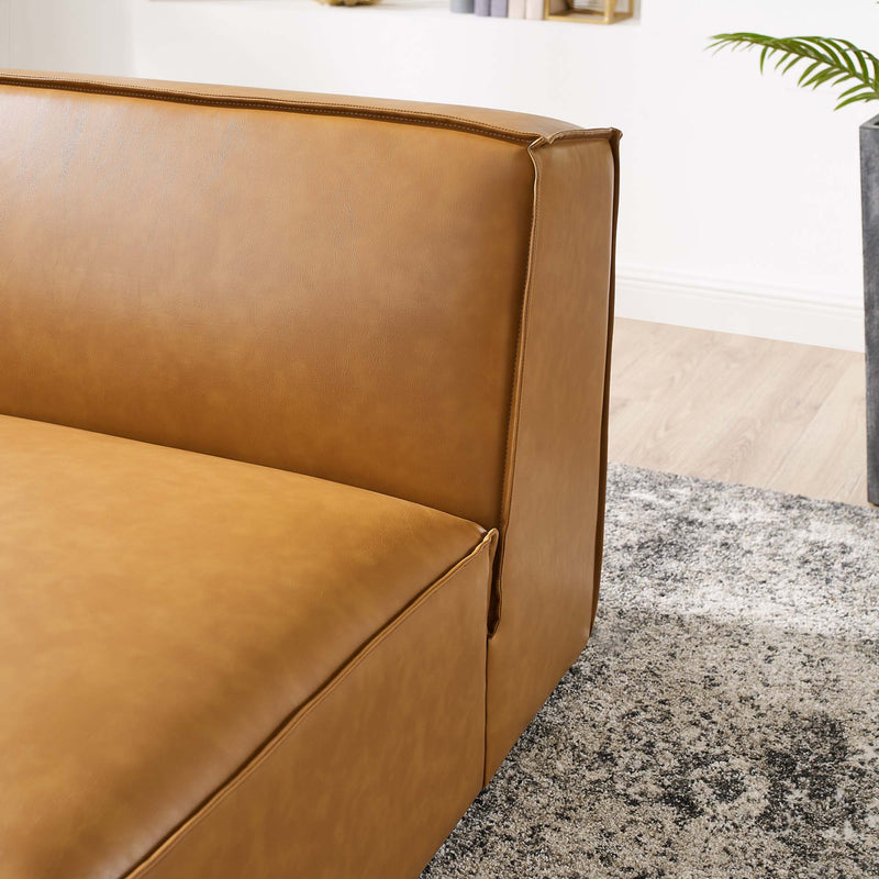 Restore Vegan Leather Sectional Sofa Armless Chair by Modway, photo 7 of 7