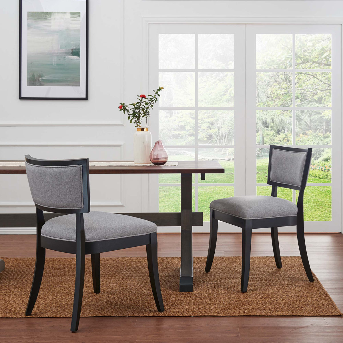 Pristine Upholstered Fabric Dining Chairs Set of 2 by Modway, photo 7 of 14
