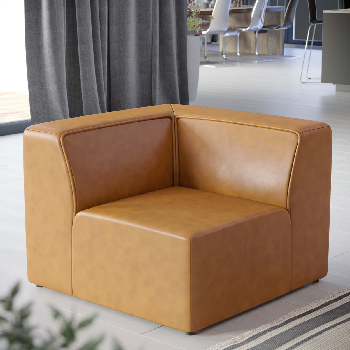 Mingle Vegan Leather Corner Chair by Modway, photo 9 of 14