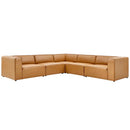 Mingle 5-Piece Vegan Leather Sectional Sofa by Modway by HouseOfZazla