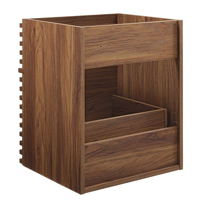 Render 18" Wall-Mount Bathroom Vanity Cabinet (Walnut) by Modway, photo 4 of 7