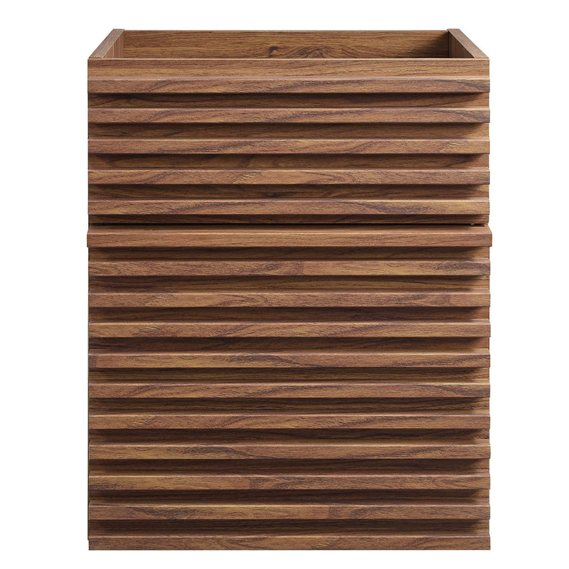 Render 18" Wall-Mount Bathroom Vanity Cabinet (Walnut) by Modway, photo 5 of 7