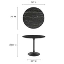 Lippa 36" Round Faux Marble Dining Table by Modway by HouseOfZazla