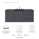 Vitality 48" Double or Single Sink Compatible Bathroom Vanity Cabinet by Modway by HouseOfZazla