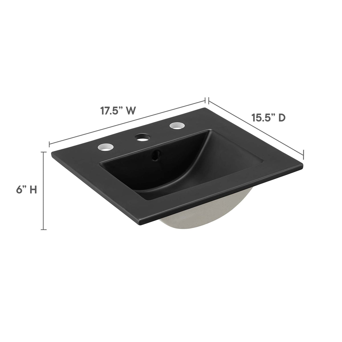 Cayman 18" Bathroom Sink by Modway, photo 3 of 38