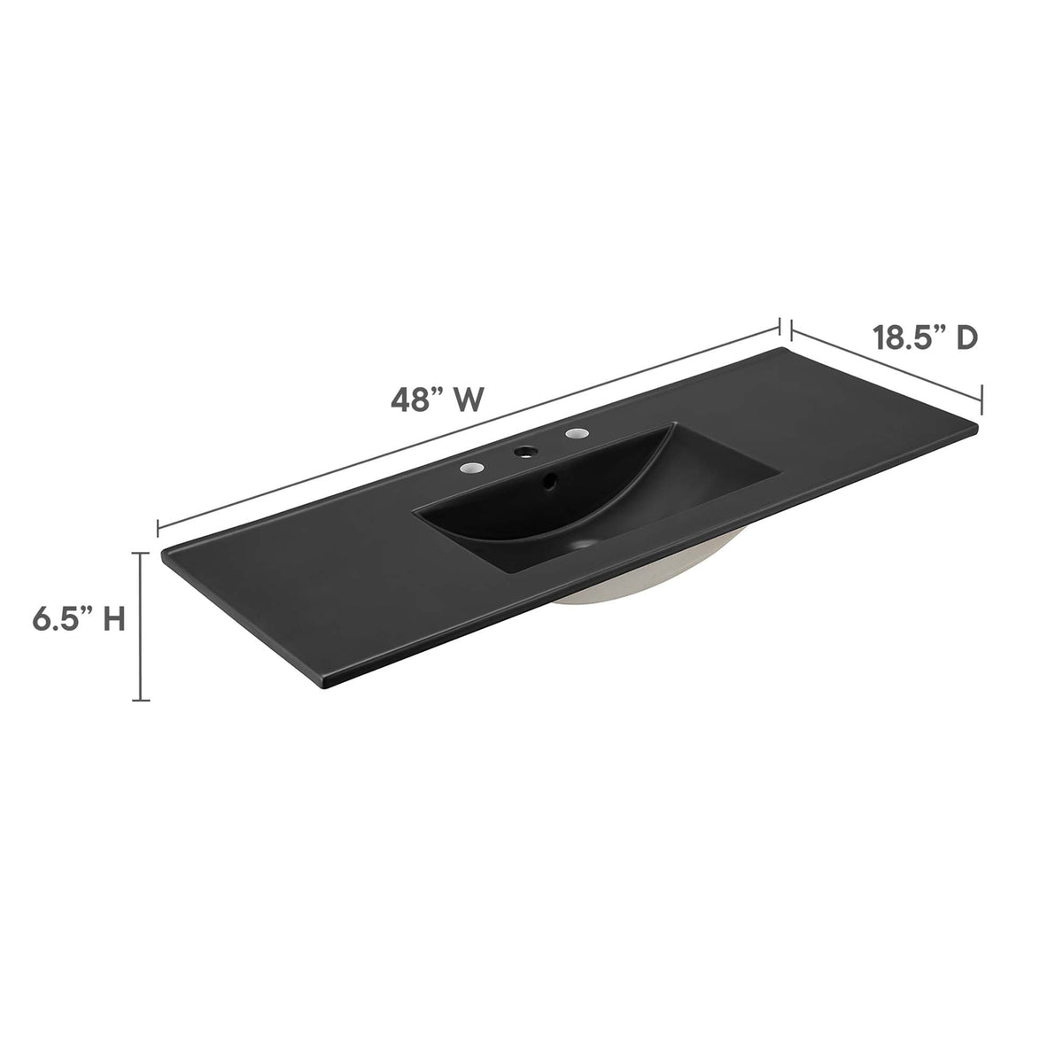 Cayman 48" Single Basin Bathroom Sink by Modway, photo 3 of 8