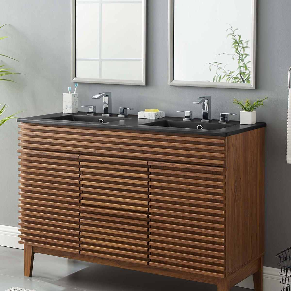 Cayman 48" Double Basin Bathroom Sink by Modway, photo 5 of 8