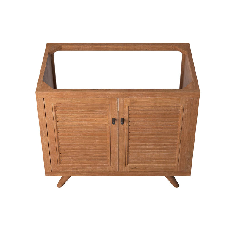 Birdie 36" Teak Wood Bathroom Vanity Cabinet, photo 6 of 7