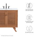 Birdie 36" Teak Wood Bathroom Vanity Cabinet by HouseOfZazla