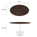 Lippa 60" Oval Cherry Walnut Wood Dining Table by Modway by HouseOfZazla