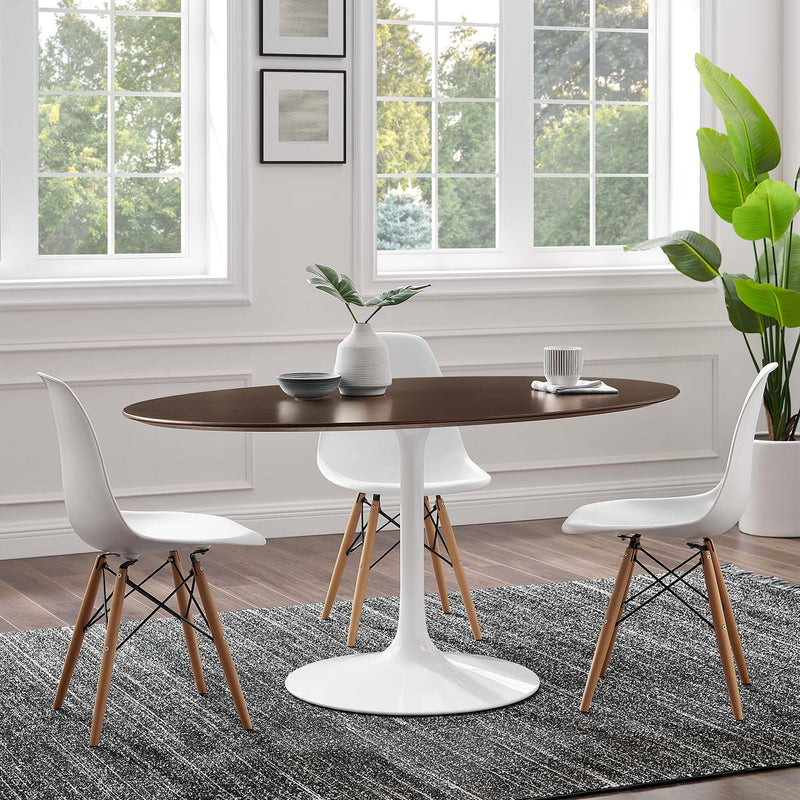 Lippa 60" Oval Cherry Walnut Wood Dining Table by Modway, photo 6 of 7