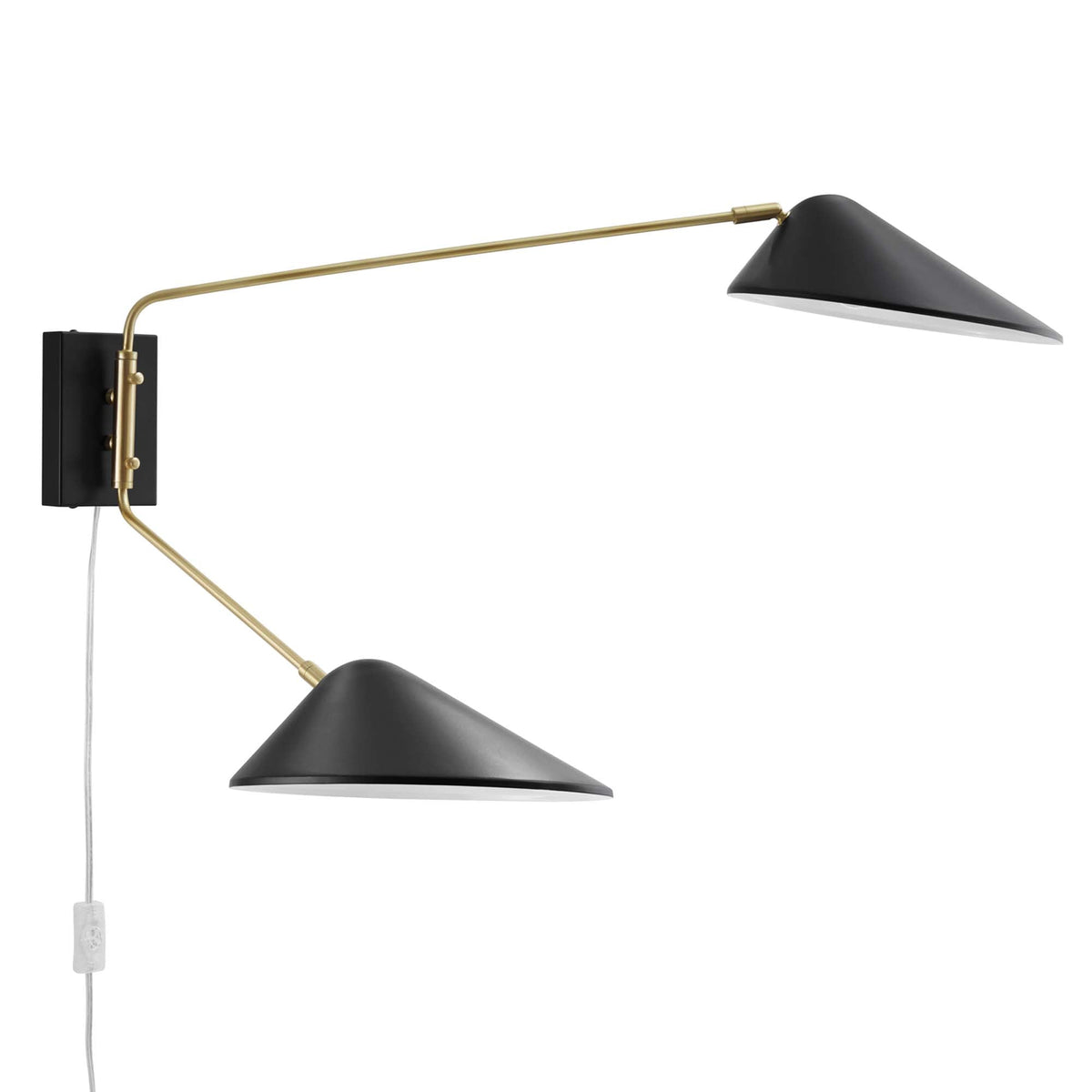 Journey 2-Light Swing Arm Wall Sconce by Modway, photo 3 of 7