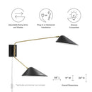 Journey 2-Light Swing Arm Wall Sconce by Modway by HouseOfZazla