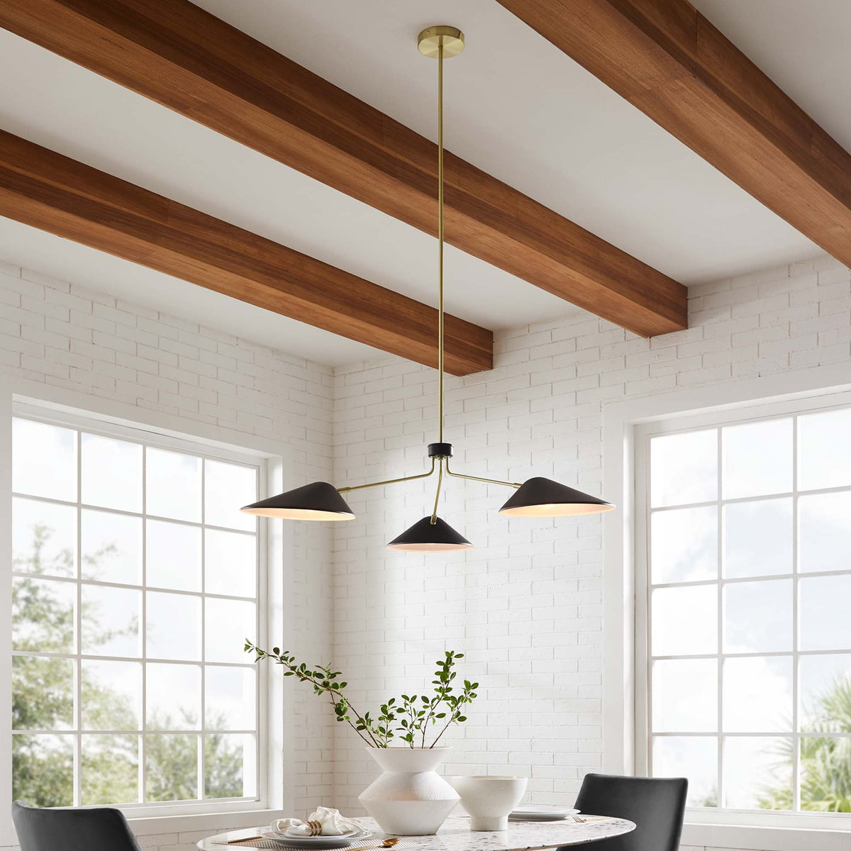 Journey 3-Light 14" Arm Pendant by Modway, photo 7 of 7