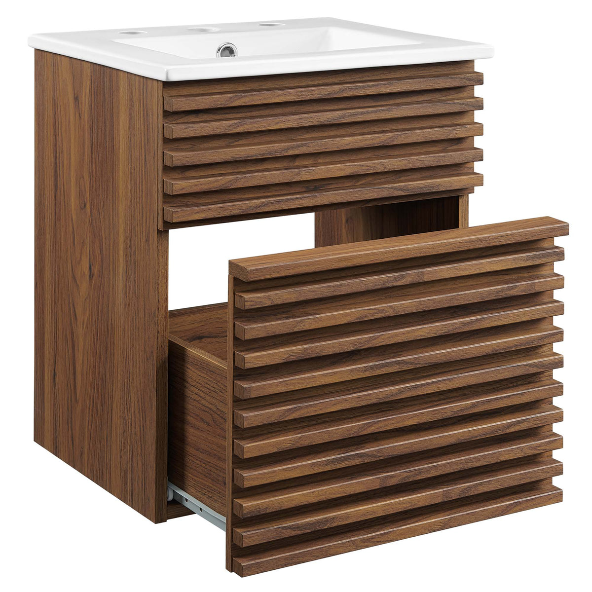 Render 18" Wall-Mount Bathroom Vanity by Modway, photo 2 of 53