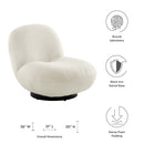 Kindred Boucle Upholstered Fabric Swivel Chair by Modway by HouseOfZazla