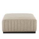 Conjure Channel Tufted Upholstered Fabric Ottoman by HouseOfZazla
