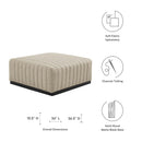 Conjure Channel Tufted Upholstered Fabric Ottoman by HouseOfZazla