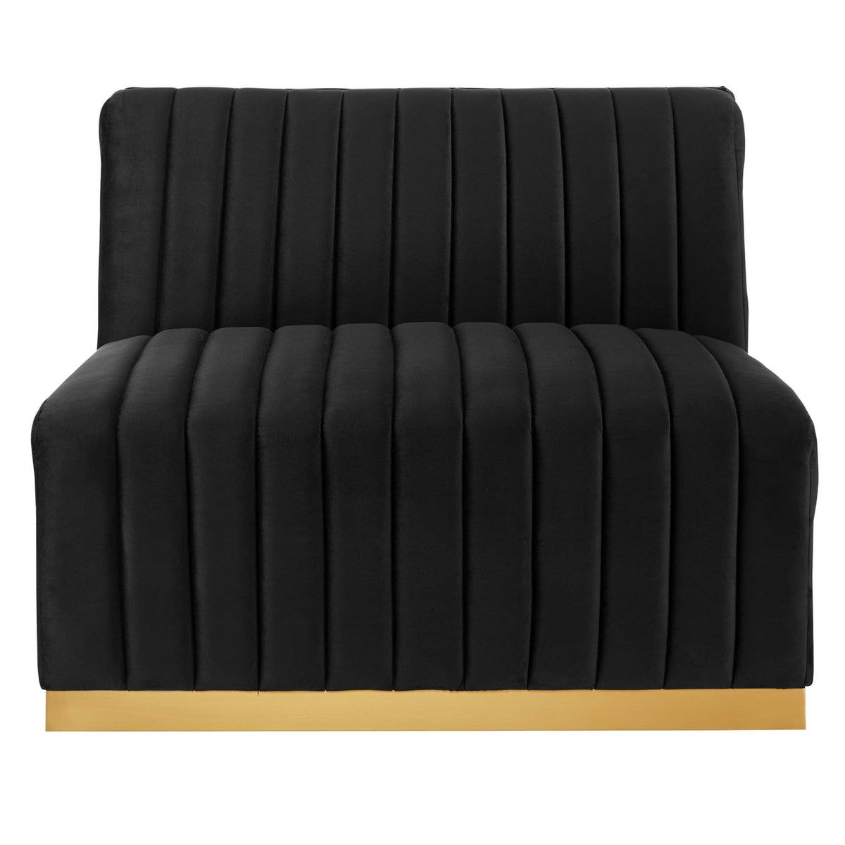Conjure Channel Tufted Performance Velvet Armless Chair by Modway, photo 5 of 7