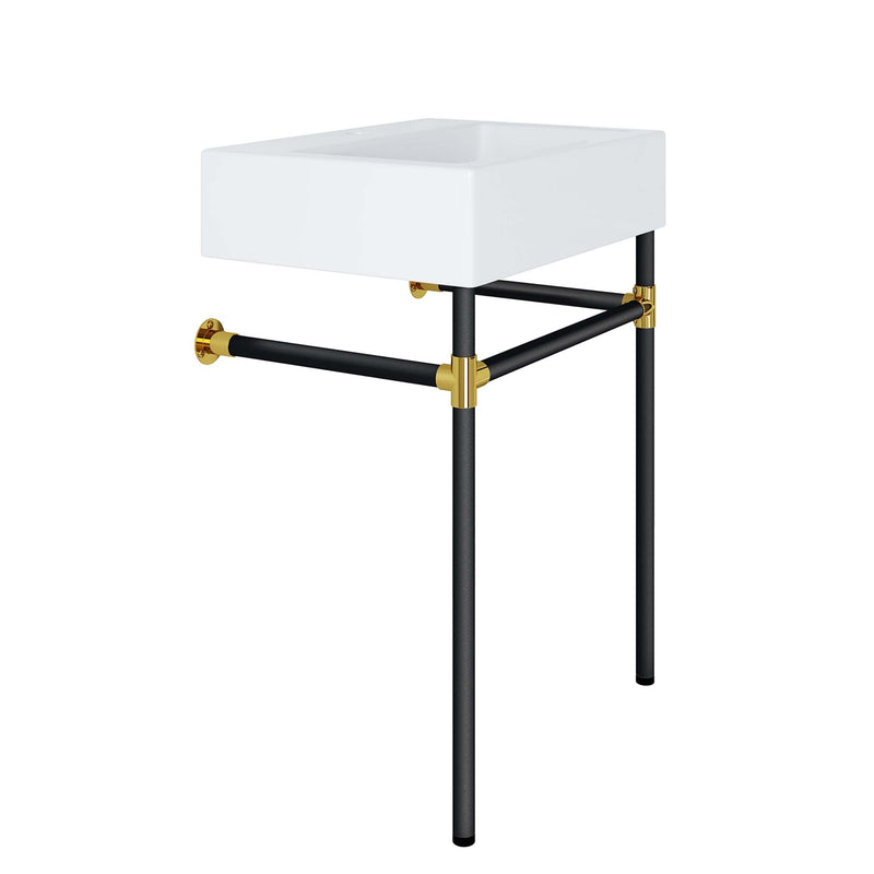 Redeem 24" Wall-Mount Black Stainless Steel Bathroom Vanity, photo 4 of 7