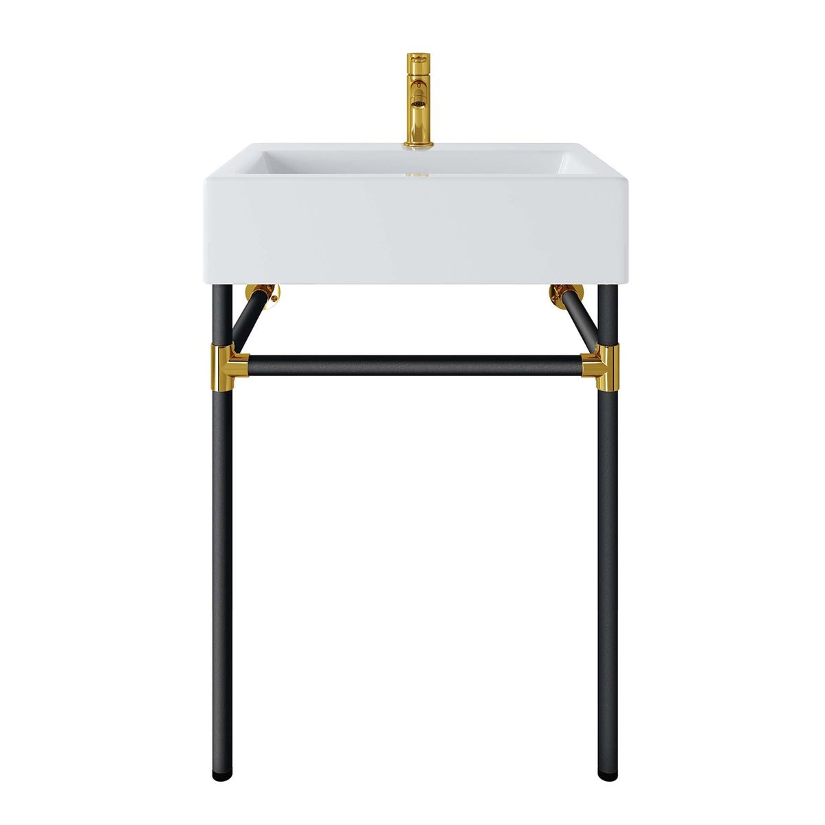 Redeem 24" Wall-Mount Black Stainless Steel Bathroom Vanity, photo 6 of 7