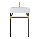Redeem 24" Wall-Mount Black Stainless Steel Bathroom Vanity by HouseOfZazla