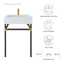 Redeem 24" Wall-Mount Black Stainless Steel Bathroom Vanity by HouseOfZazla