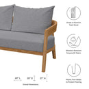 Brisbane Teak Wood Outdoor Patio Loveseat by Modway by HouseOfZazla
