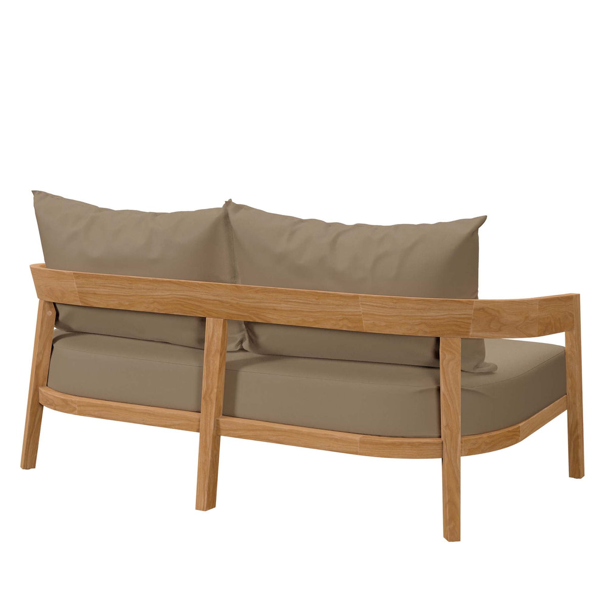Brisbane Teak Wood Outdoor Patio Loveseat by Modway, photo 4 of 21