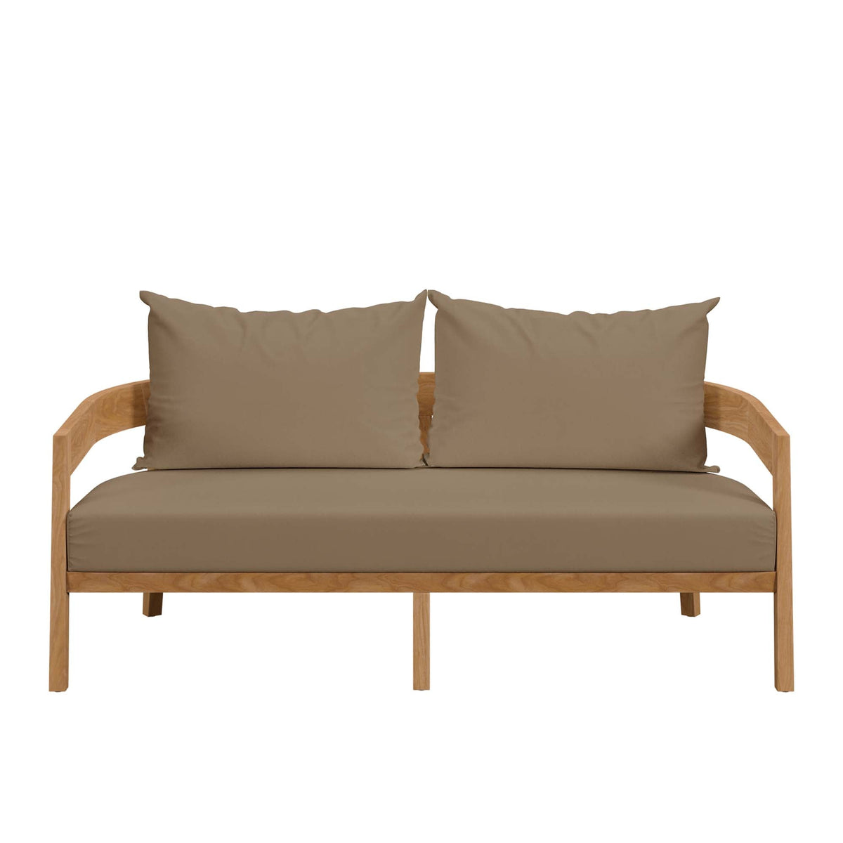 Brisbane Teak Wood Outdoor Patio Loveseat by Modway, photo 5 of 21