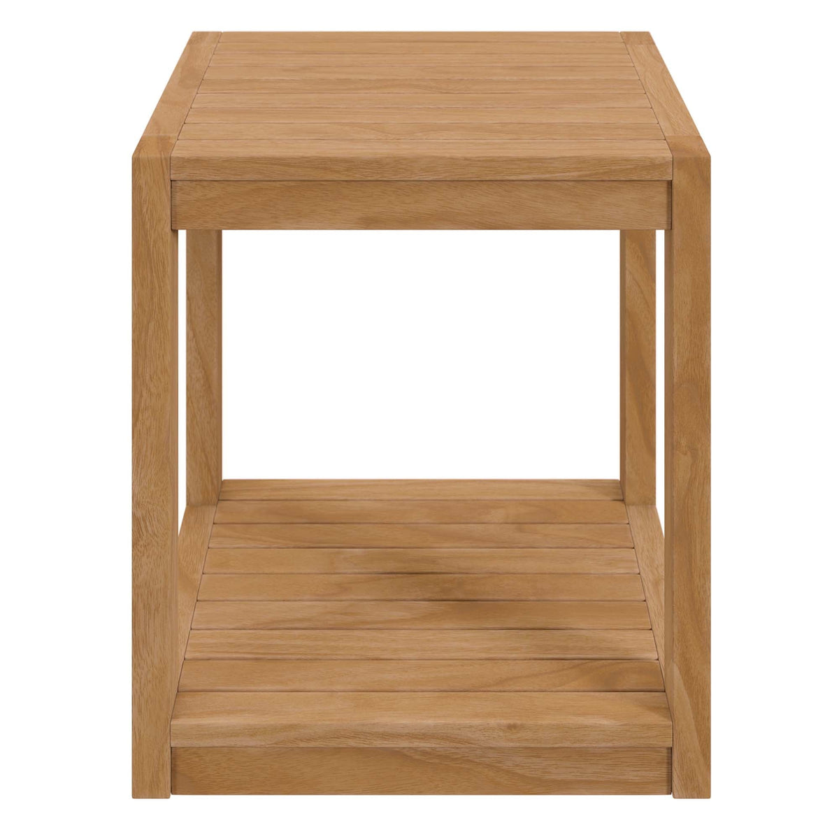 Carlsbad Teak Wood Outdoor Patio Side Table by Modway, photo 3 of 7