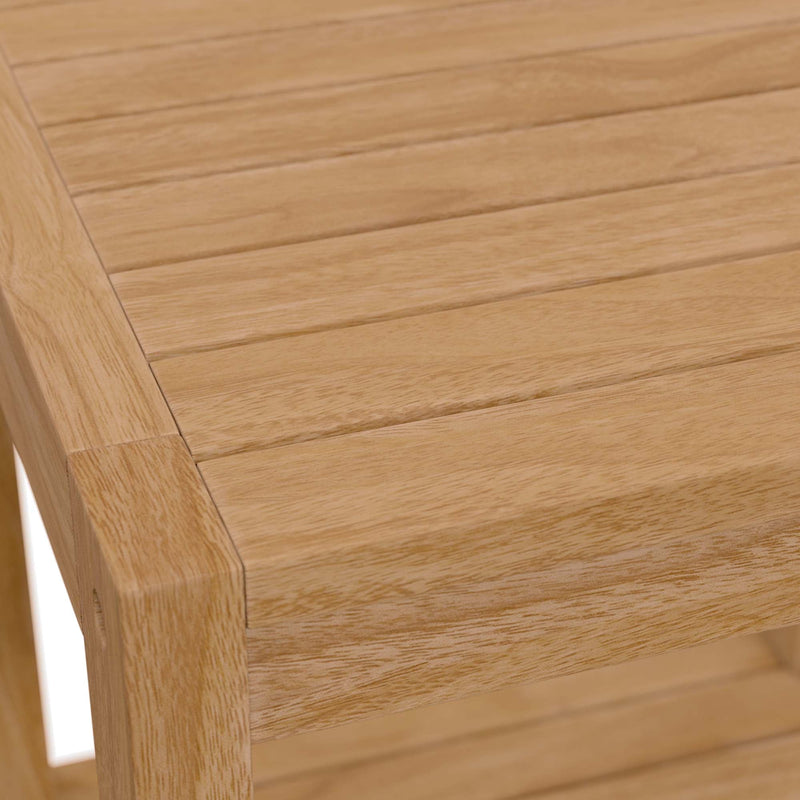 Carlsbad Teak Wood Outdoor Patio Side Table by Modway, photo 6 of 7