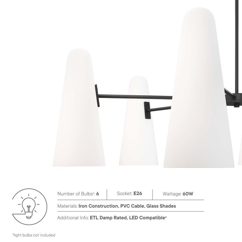 Beacon 6-Light Chandelier by Modway, photo 2 of 7