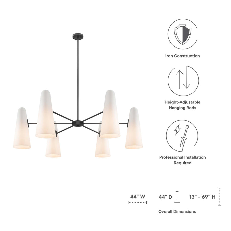 Beacon 6-Light Chandelier by Modway, photo 3 of 7