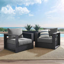 Tahoe 2-Piece Outdoor Patio Powder-Coated Aluminum Armchair Set by Modway by HouseOfZazla