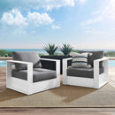 Tahoe 2-Piece Outdoor Patio Powder-Coated Aluminum Armchair Set by Modway by HouseOfZazla