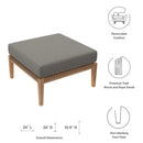 Clearwater Outdoor Patio Teak Wood Ottoman by Modway by HouseOfZazla