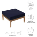Clearwater Outdoor Patio Teak Wood Ottoman by Modway by HouseOfZazla
