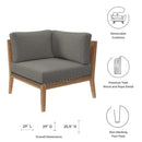 Clearwater Outdoor Patio Teak Wood Corner Chair by Modway by HouseOfZazla