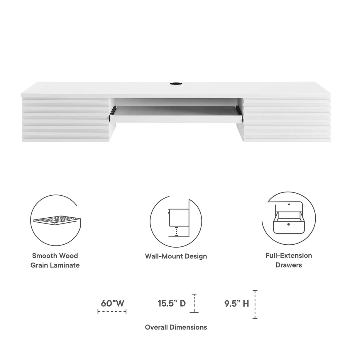 Render Wall Mount Wood Office Desk by Modway, photo 19 of 21