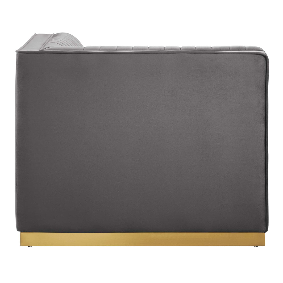 Sanguine Channel Tufted Performance Velvet Modular Sectional Sofa Right Corner Chair, photo 3 of 7