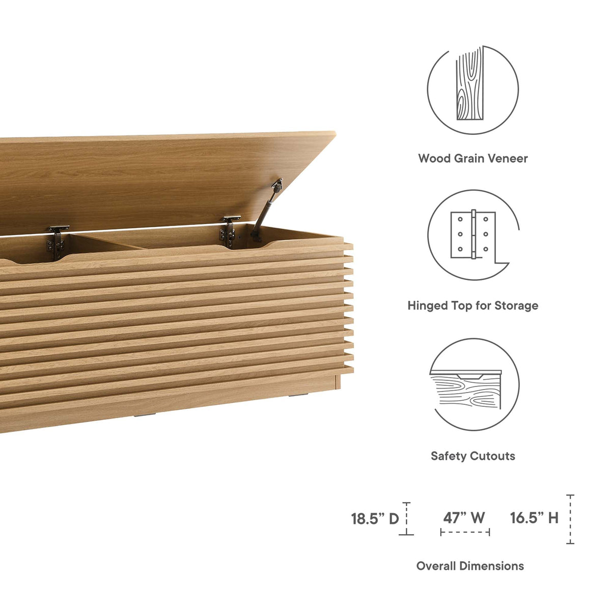 Render Storage Bench by Modway, photo 19 of 21