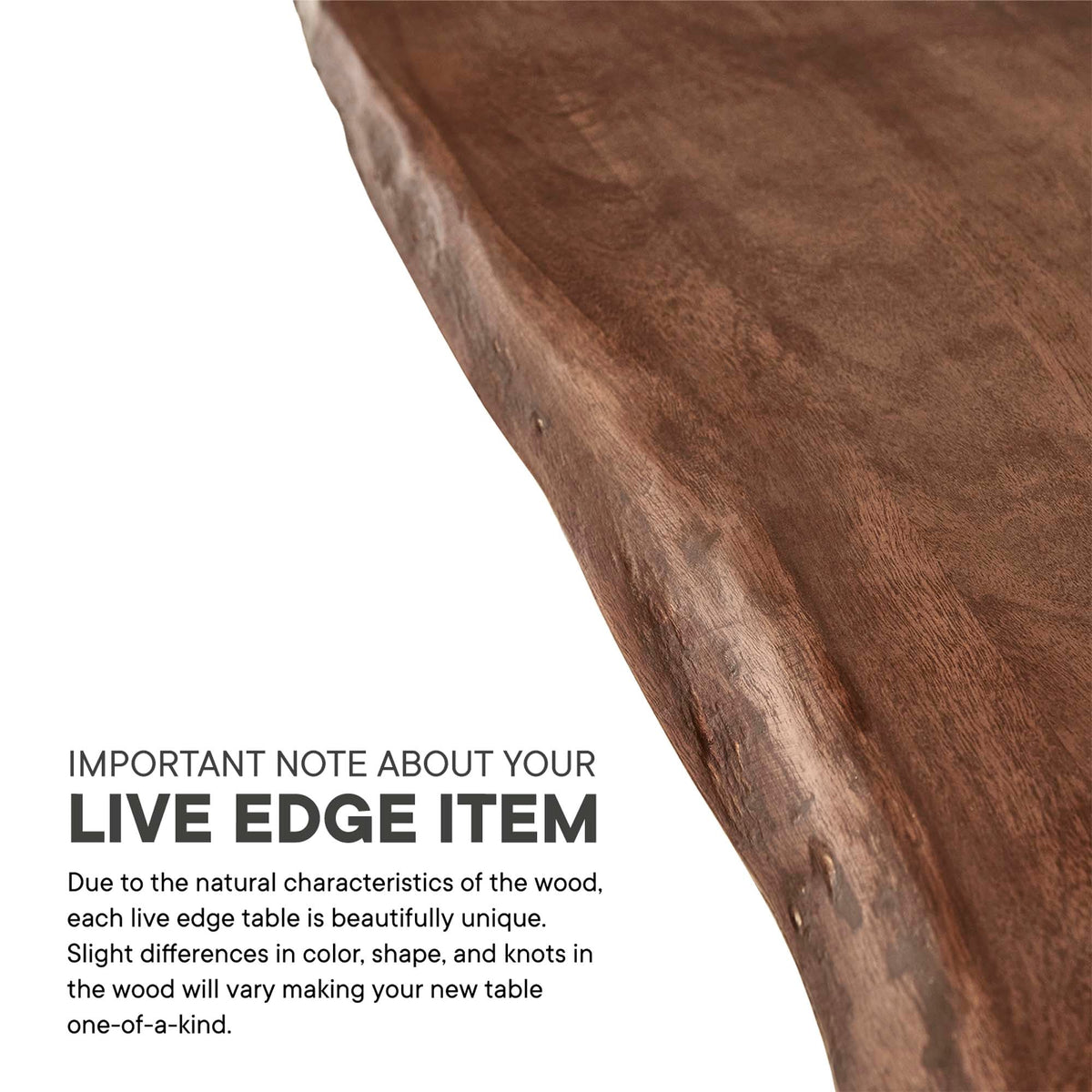 Viggo 60" Live Edge Acacia Wood Dining Table by Modway, photo 3 of 7